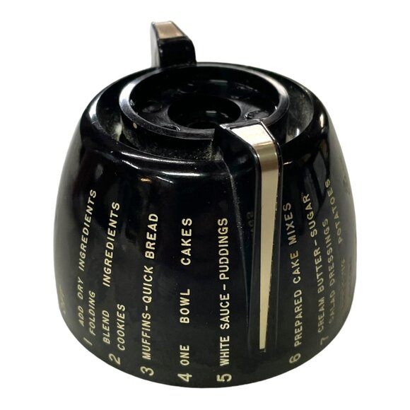 Vintage Sunbeam Mixmaster Model 12 Speed Dial Knob Black Gold Replacement Part - Picture 5 of 12